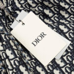 Shorts Dior Monogram Navy Side Stripes DO060 - Image 9