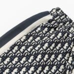 Shorts Dior Monogram Navy Side Stripes DO060 - Image 5