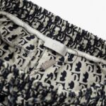 Shorts Dior Monogram Navy Side Stripes DO060 - Image 10