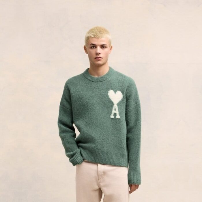 Sweater Ami Paris Ami de Coeur crew neck AMP001 - Image 4