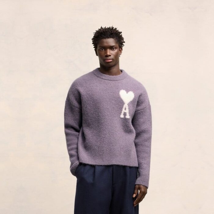 Sweater Ami Paris Ami de Coeur crew neck AMP001 - Image 5