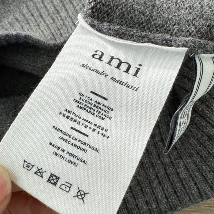 Sweater Ami Paris Ami de Coeur crew neck AMP001 - Image 12