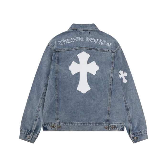 Denim Jacket Chrome Hearts Cross Design CH068 - Image 2