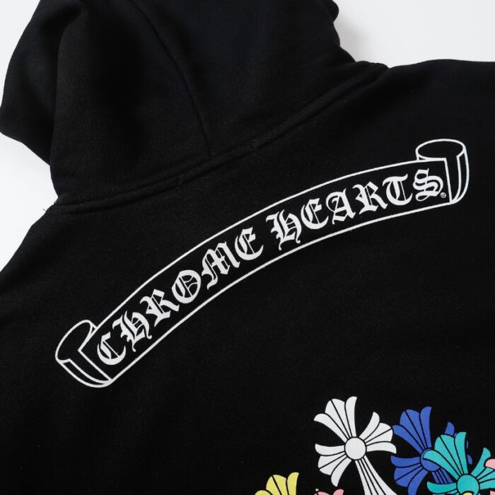 Hoodie Chrome Hearts Multicolor Cross Logo CH079 - Image 9