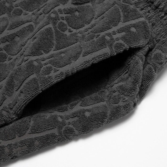 Short Dior Monogram Black Drawstring DO056 - Image 7