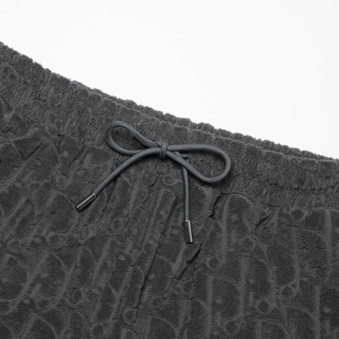 Short Dior Monogram Black Drawstring DO056 - Image 4