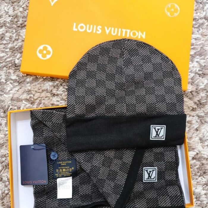Louis Vuitton Beanie + Scarf LV122 - Image 3