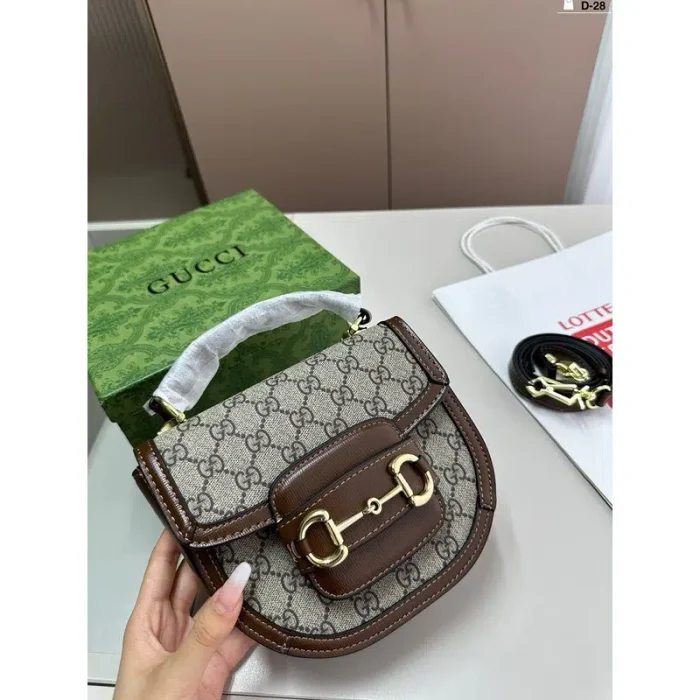Gucci Horsebit 1955 Mini Shoulder Bag Beige GC210 - Image 2