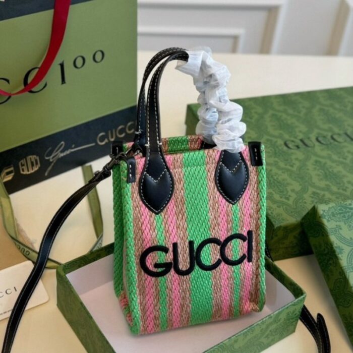 Gucci Straw Mini Shoulder Bag GC221 - Image 8
