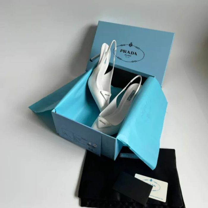 Prada High Heels 75mm White PD072 - Image 6