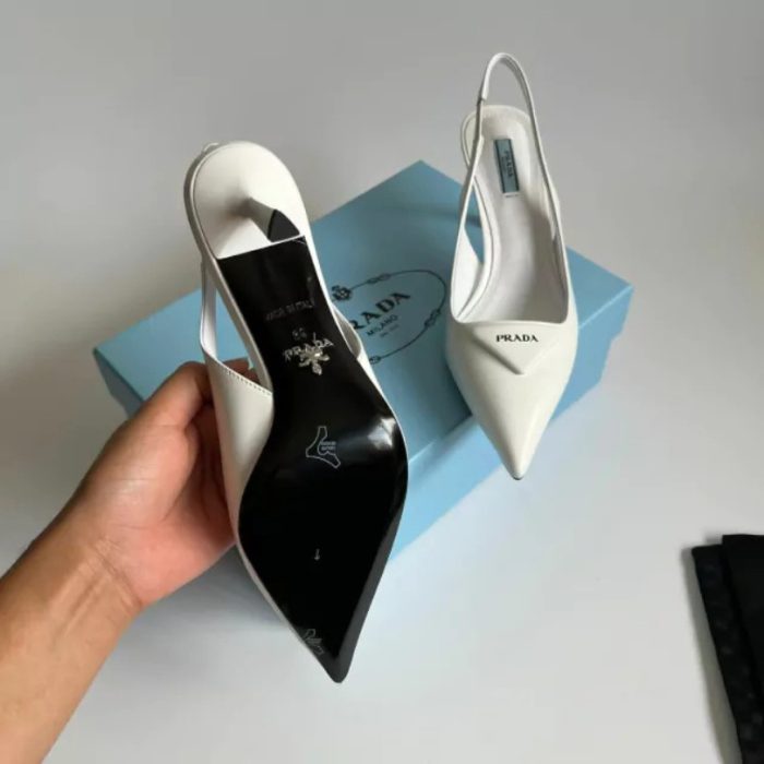 Prada High Heels 75mm White PD072 - Image 7