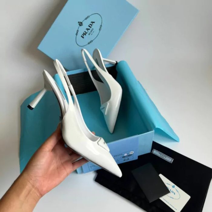 Prada High Heels 75mm White PD072 - Image 4