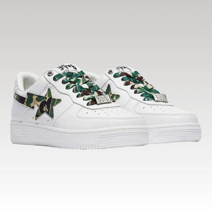 A Bathing Ape Bape Sta Low White ABC Camo Green - Drip Slum