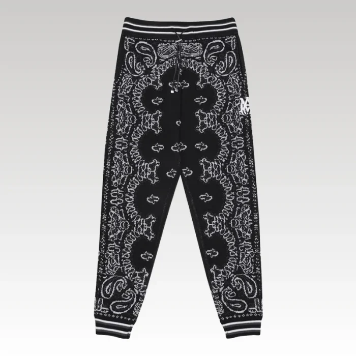 Amiri Bandana B-Ball Sweatpants 'BlackGrey' - Drip Slum