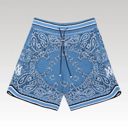 Amiri Bandana Crochet Basketball Shorts Blue - Drip Slum