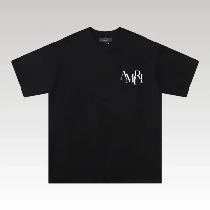 Amiri Logo Black/White T-Shirt AM003 - Drip Slum