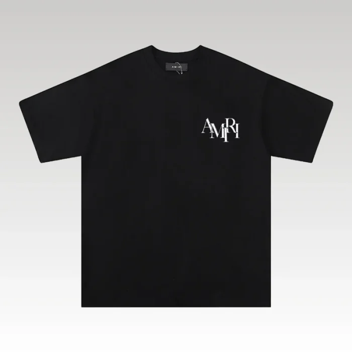 Amiri Logo Black/White T-Shirt AM003 - Drip Slum