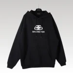 Balenciaga Classic Logo Hoodie Black BL021 - Drip Slum