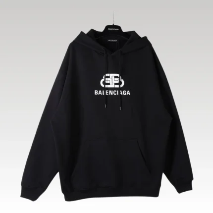 Balenciaga Classic Logo Hoodie Black BL021 - Drip Slum