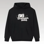 Balenciaga Paris Graffiti Logo Hoodie Black BL003 - Drip Slum