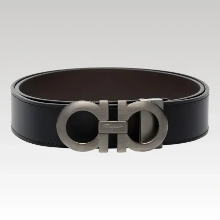 Belt Ferragamo Black Gancini Buckle FG001 - Drip Slum