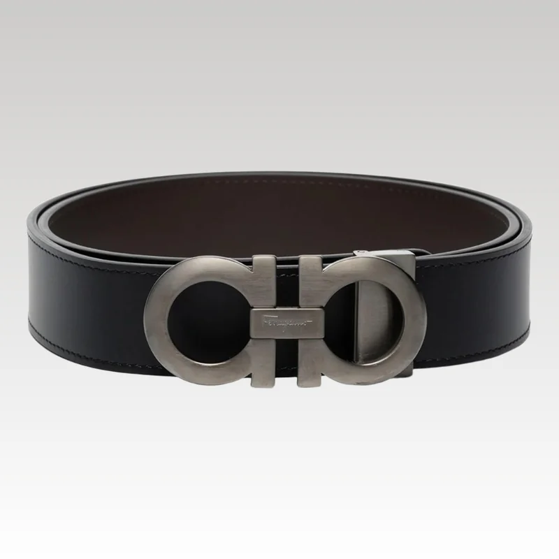 Home Basic 389 Belt Ferragamo Black Gancini Buckle FG001 - Drip Slum