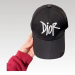 Cap Dior Black Script Logo Adjustable DO059 - Drip Slum
