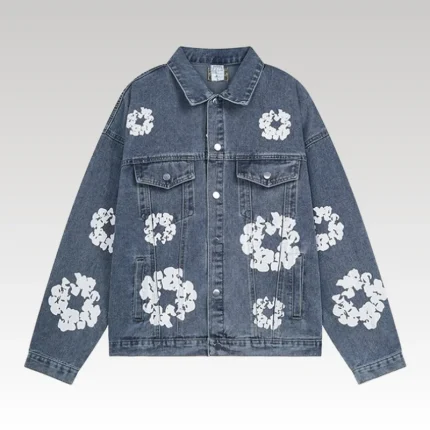Denim Jacket Denim Tears Floral Print Blue - Drip Slum
