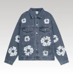 Denim Tears Flower Print Jacket Blue - Drip Slum