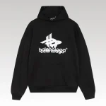 Hoodie Balenciaga Black Logo Print BL064 - Drip Slum