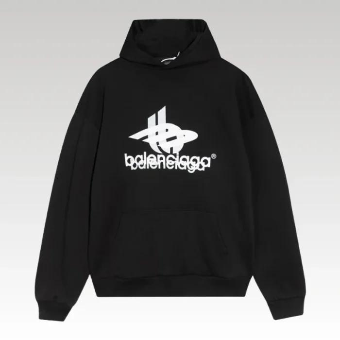 Hoodie Balenciaga Black Logo Print BL064 - Drip Slum