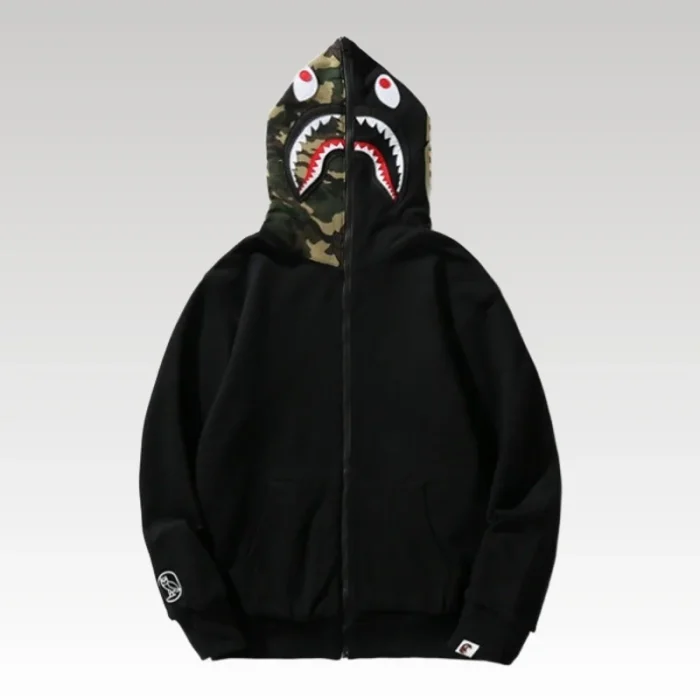 Hoodie BAPE Shark Camo OVO Black BP042 - Drip Slum