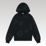 Hoodie Denim Tears Cotton Wreath Black Monochrome - Drip Slum