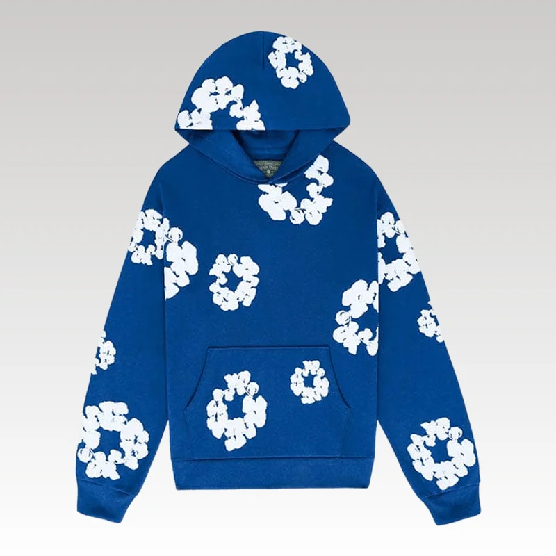 Home Basic 806 Hoodie Denim Tears The Cotton Wreath Blue - Drip Slum