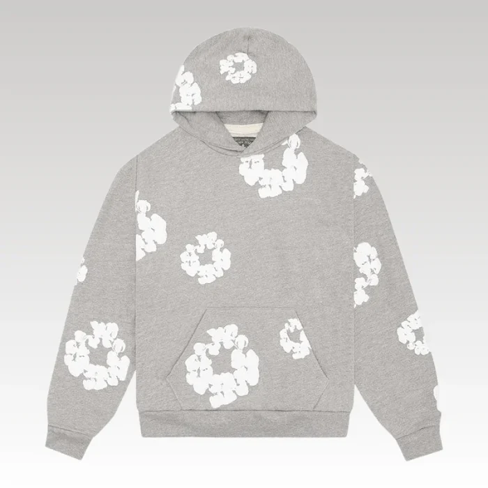 Hoodie Denim Tears The Cotton Wreath Grey - Drip Slum