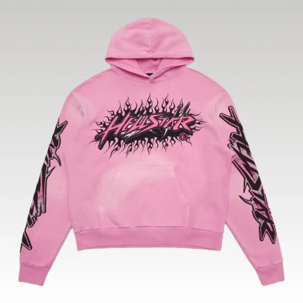 Hoodie Hellstar Brainwashed Without Brain Pink - Drip Slum