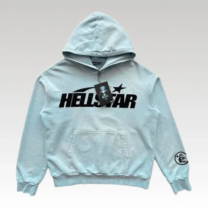 Hoodie Hellstar Sky Blue - Drip Slum