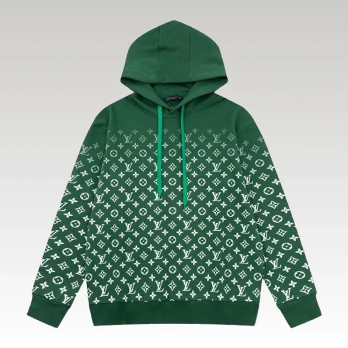Hoodie Louis Vuitton LV Green Monogram Gradient - Drip Slum
