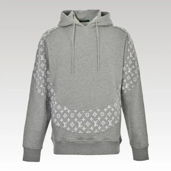 Hoodie Louis Vuitton Monogram Grey LV039 - Drip Slum