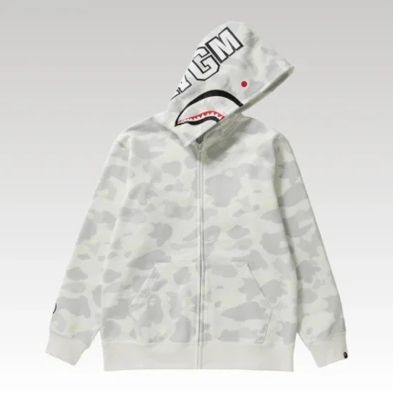 Hoodie Shark Camo Full Zip BAPE BP082 - Drip Slum