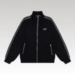 Jacket Prada Black Striped Zip-Up PD036 - Drip Slum