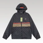 Jacket Windbreaker Gucci Monogram Beige Brown GC112 - Drip Slum