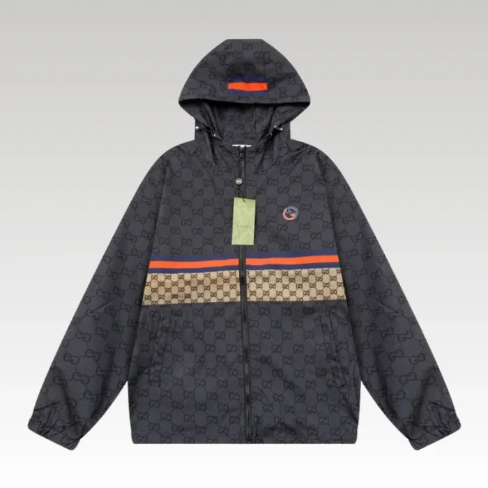 Jacket Windbreaker Gucci Monogram Beige Brown GC112 - Drip Slum