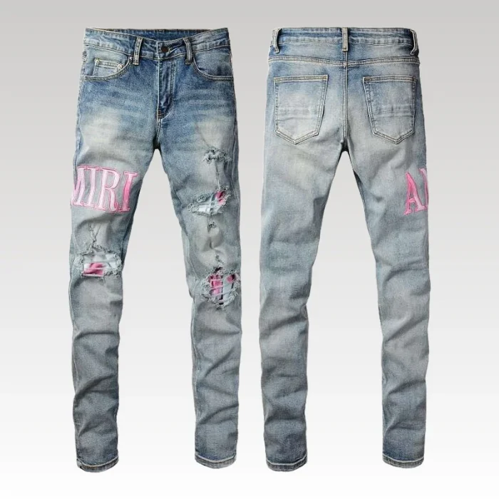 Jeans Amiri Slim Fit High Street Letter AM030 - Drip Slum