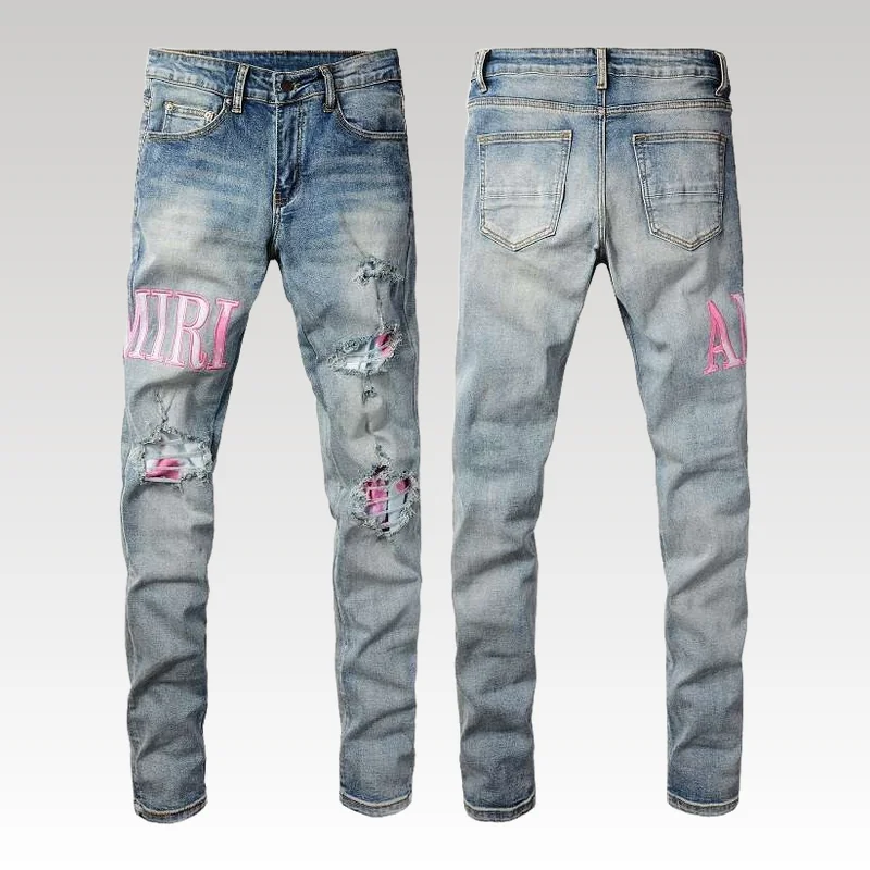 Home Basic 295 Jeans Amiri Slim Fit High Street Letter AM030 - Drip Slum