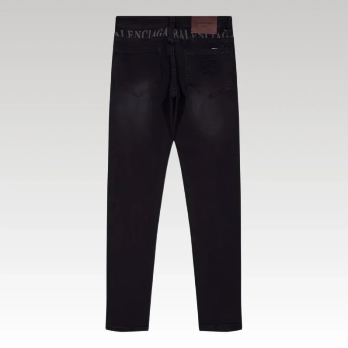 Jeans Balenciaga Logo Waistband Black BL030 - Drip Slum