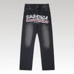 Jeans Balenciaga Paris Black Graphic Logo - Drip Slum