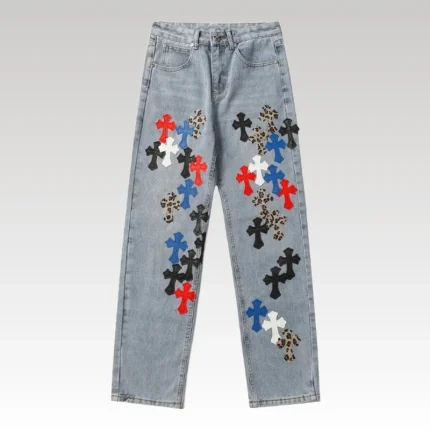 Jeans Chrome Hearts Multicolor Cross Patch CH022 - Drip Slum