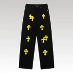 Jeans Chrome Hearts Yellow Crosses CH055 - Drip Slum
