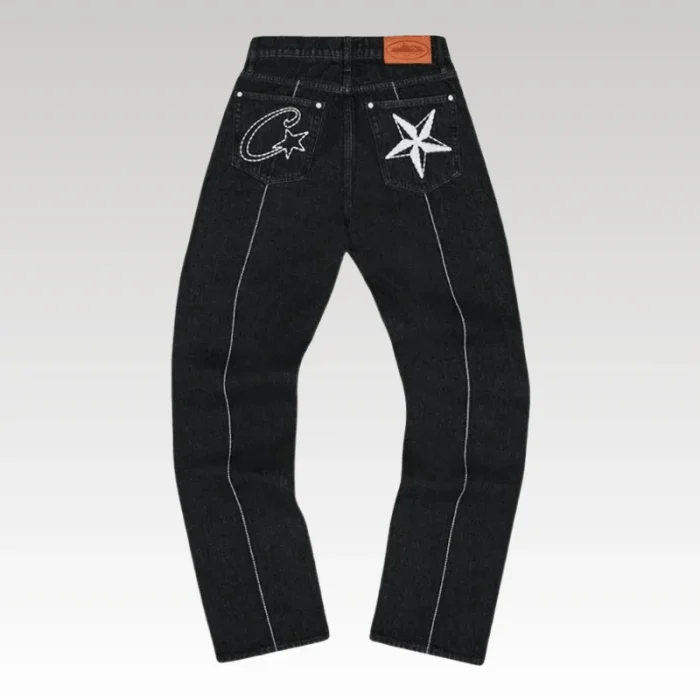 Jeans Corteiz C-Star Black - Drip Slum